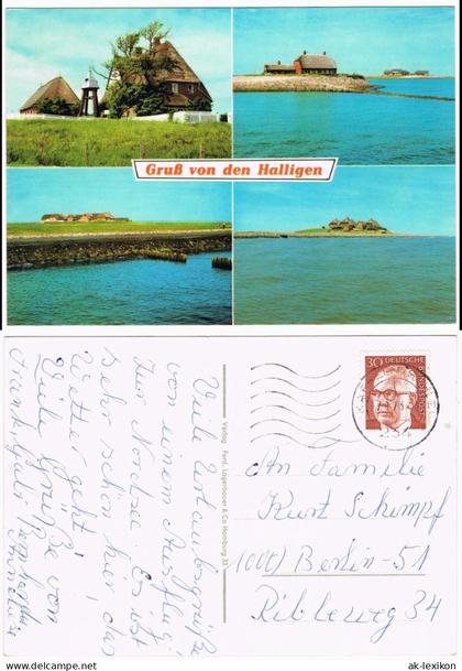 Ansichtskarte Hallig Hooge 4 Bild: Halligen 1975