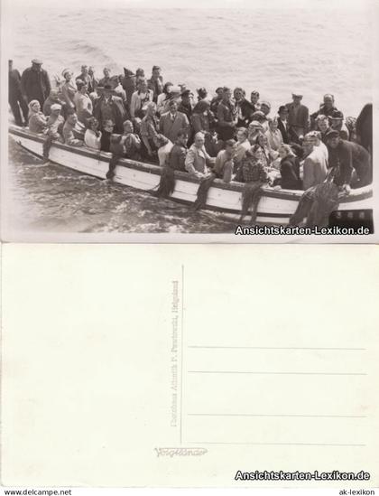 Ansichtskarte Helgoland (Insel) Bootspartie bei Helgoland 1936