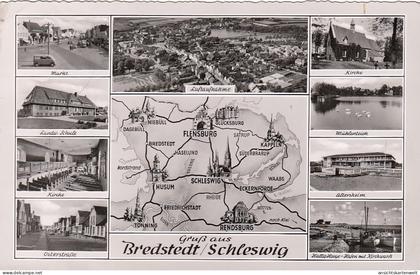 Bredstedt, Schleswig, Mehrbildkarte gl1958 #F6187