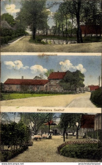 CPA Garstedt Norderstedt in Schleswig Holstein, Behrmanns Gasthof, Ortsansicht