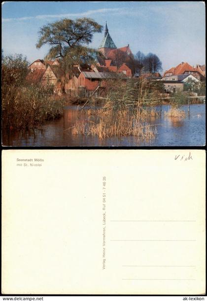Mölln (Schleswig-Holstein) Seenstadt Mölln mit St. Nicolai 1975
