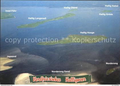 Nordfriesland Nordfriesisches Halligmeer mit Halligen Fliegeraufnahme