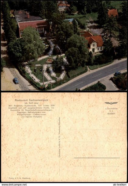 Trittau Luftaufnahme Restaurant Sachsenwaldeck mit Minigolfanlage 1965