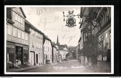 AK Schlüchtern, Obertorstrasse mit Gasthaus zum Weissen Stern