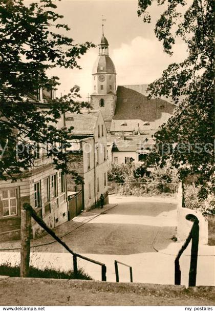 Schmoelln Thueringen Partie an der Pforte Blick zur Kirche