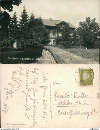 Ansichtskarte Kleingießhübel-Reinhardtsdorf-Schöna Schulheim 1932