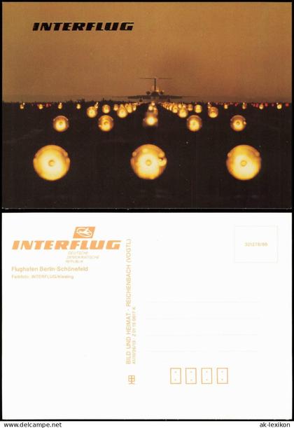 Schönefeld Berlin Interflugmachine, vermutlich eine Iljuschin II-62M 1986