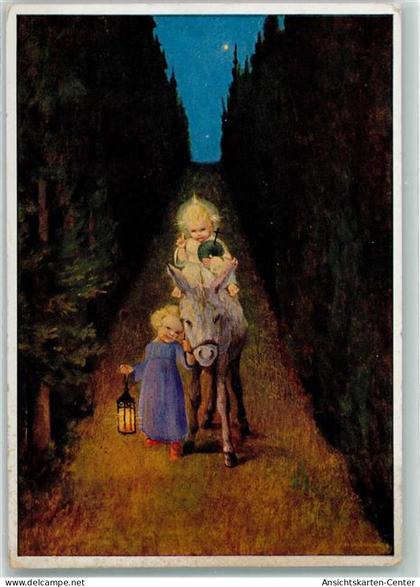 39163385 - Vom Himmel komme ich her Christkind Esel AK