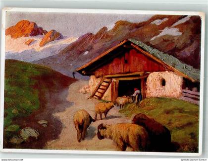 39839686 - Sonnenuntergang Schafe Verlag Josef Mueller