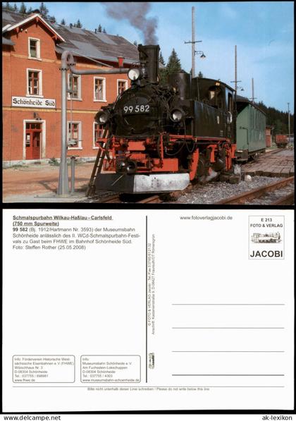 Schönheide (Erzgebirge) Dampflok 99 582 am Bahnhof Schönheide Süd 2008