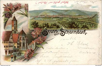 Gruss aus Schorndorf - Litho