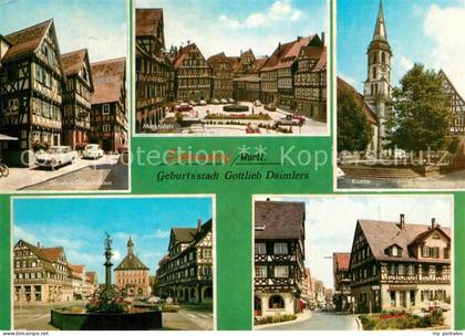 Schorndorf Wuerttemberg Daimlers Geburtshaus Marktplatz Altstadt Fachwerkhaeuser