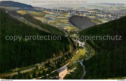 Bermsgruen Panorama Schwarzwassertal am Hirschstein