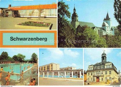 Schwarzenberg Erzgebirge Sachsen Schloss-Schwarzenberg Kirche Freibad Roter-Loew