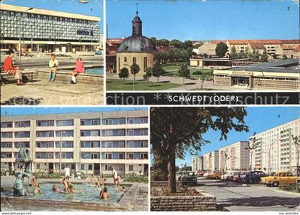 Schwedt Oder Centrum Warenhaus Teilansicht Wohnkomplex VI Lenin Allee