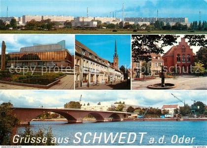 Schwedt Oder Theater Vierradener Strasse Katholische Kirche Kreisgericht Bruecke