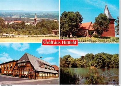 Hittfeld Panorama Kirche Spielbank Teich