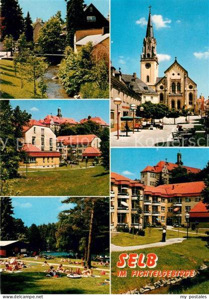 Selb Teilansichten Waldbad Kirche Sanatorium
