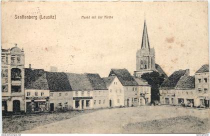 Senftenberg Lausitz - Markt mit der Kirche