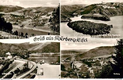 Rurberg Simmerath Landschaftspanorama mit Rursee Urftsee Burg Vogelsang Urfttals