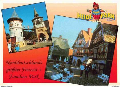 Soltau Soltau-Fallingbostel Niedersachsen Heide-Park Eingang Turm Fachwerkhaus F