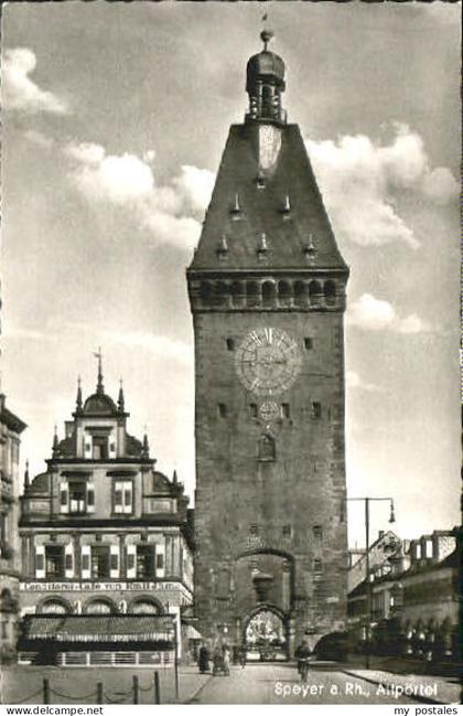 Speyer Rhein Speyer Altpoertel x 1956