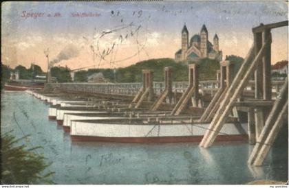 Speyer Rhein Speyer Schiffbruecke o 1919
