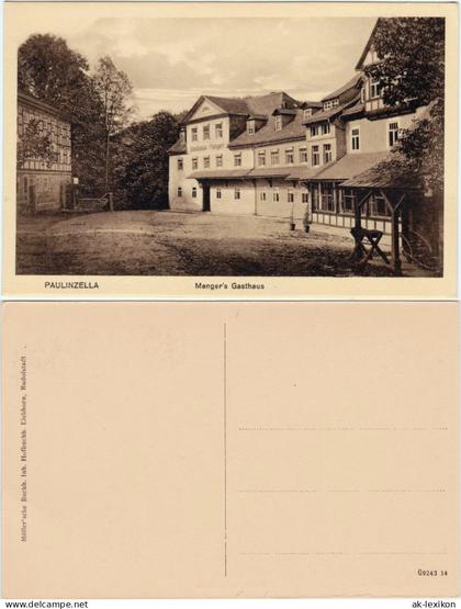 Ansichtskarte Paulinzella-Stadtilm Mengers Gasthaus 1922