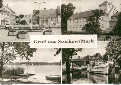 Storkow Mark Partie am See Dampfer Brunnen
