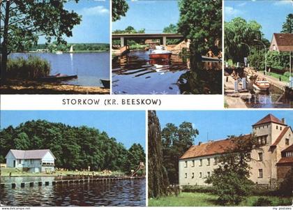 Storkow Mark Storkower See Kanal Schleuse Strandbad Burg