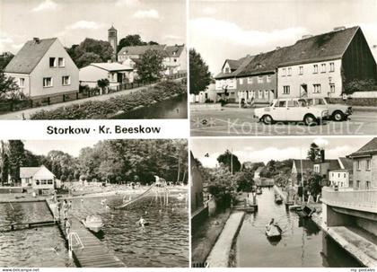 Storkow Mark Teilansicht Markt Freibad Starkower See Schleuse