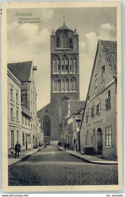 Stralsund Mecklenburg Vorpommern Stralsund Boettcherstrasse Jakobikirche
