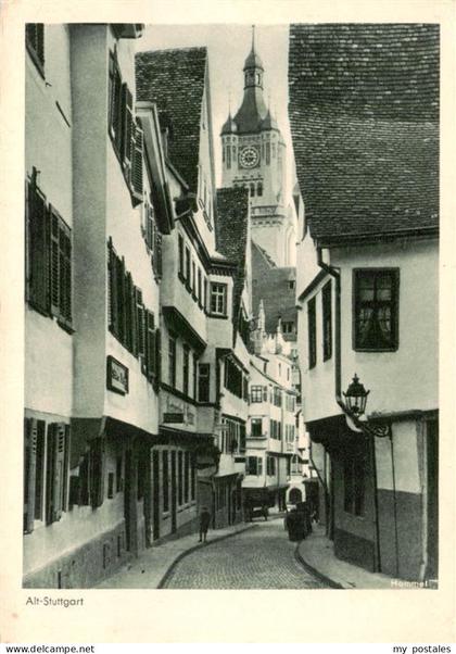 STUTTGART  CITY Gasse in Alt Stuttgart