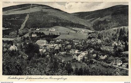 Ansicht Sudetengau-Johannisbad im Riesengebirge Sudeten Postkarte AK