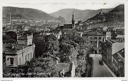 Stadtansicht Elbblick Sudetengau Aussig an der Elbe Sudeten Postkarte AK 1941