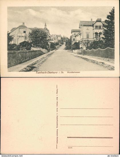 Ansichtskarte Tambach-Dietharz Waldstrasse. 1924