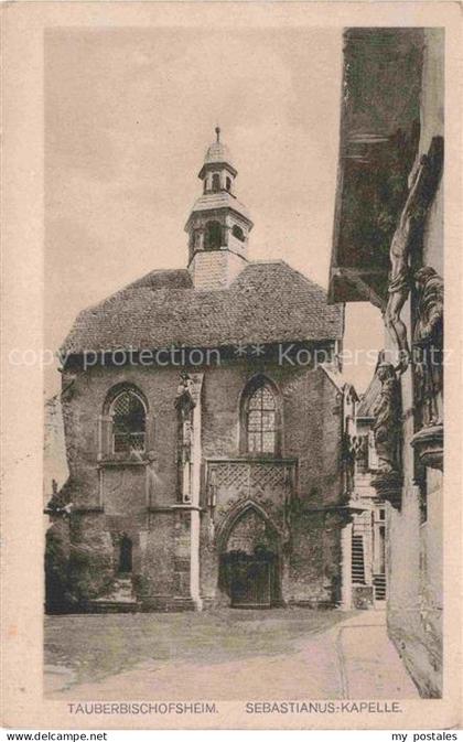 Tauberbischofsheim Sebastianus-Kapelle Wegkreuz Fachwerkhaus