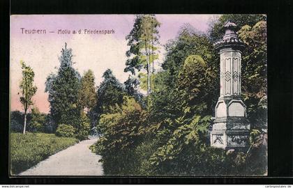 AK Teuchern, Motiv an dem Friedenspark