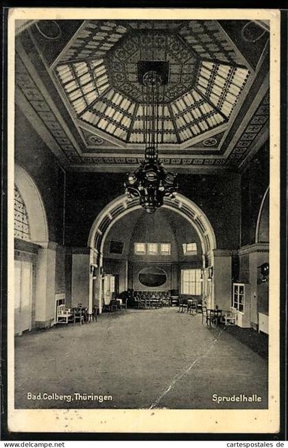AK Bad Colberg /Thüringen, Innenansicht der Sprudenhalle