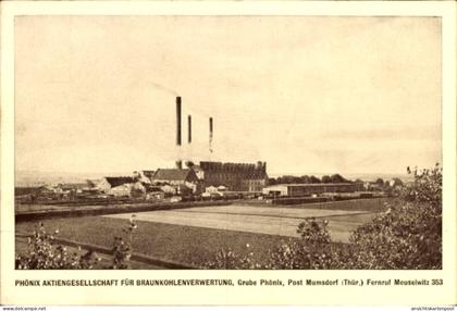 CPA Mumsdorf Meuselwitz in Thüringen, Phönix AG für Braunkohlenverwertung, Grube Phönix