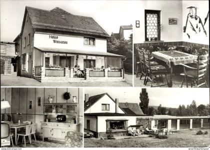 CPA Schweina Bad Liebenstein im Thüringer Wald, Haus Walburga, Garten, Esszimmer, Wohnzimmer, Photo