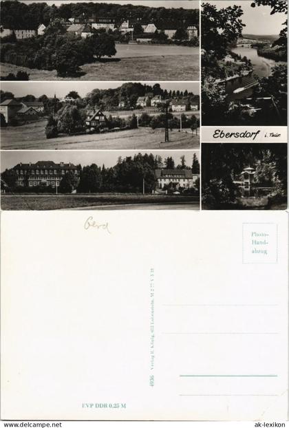 Saalburg-Ebersdorf (Saale) DDR Mehrbild-AK mit Ortsansichten Ebersdorf 1960