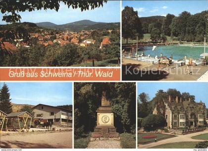 Schweina Bad Liebenstein Panorama Schwimmbad Forsthaus Kissel Froebel Grab Schlo