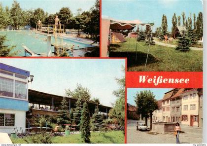 Weissensee Soemmerda Thueringen Schwimmbad Campingplatz Terrassencafé Markt Brun