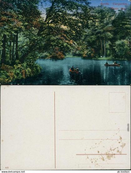 Ansichtskarte Tiergarten-Berlin Tiergarten - Neuer See 1915