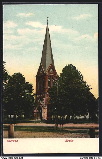 AK Trittau, Ortspartie mit Kirche