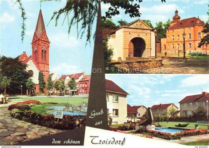 Troisdorf Teilansichten Park Kirche