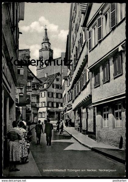 ÄLTERE POSTKARTE TÜBINGEN NECKARGASSE FRAUEN ROCK KIND MANN DROGERIE Ansichtskarte postcard AK cpa