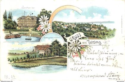 Gruss aus Tutzing - Litho