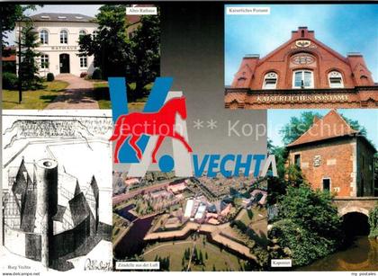 Vechta Altes Rathaus Kaiserliches Postamt Burg Vechta Zitadelle Fliegeraufnahme